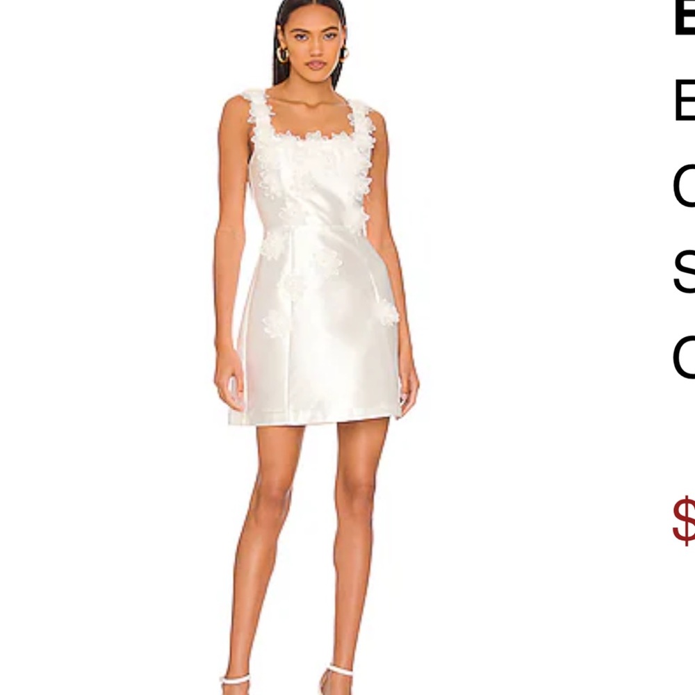 Elliatt White Floral Embellished Mini Dress ELDER DRESS IN WHITE